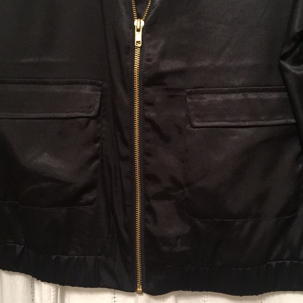 🆕 Just Fab Black Satin Jacket - Picture 4 of 4